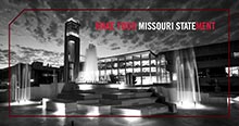 Make your Missouri Statement: Hammons Fountain at night in black and white