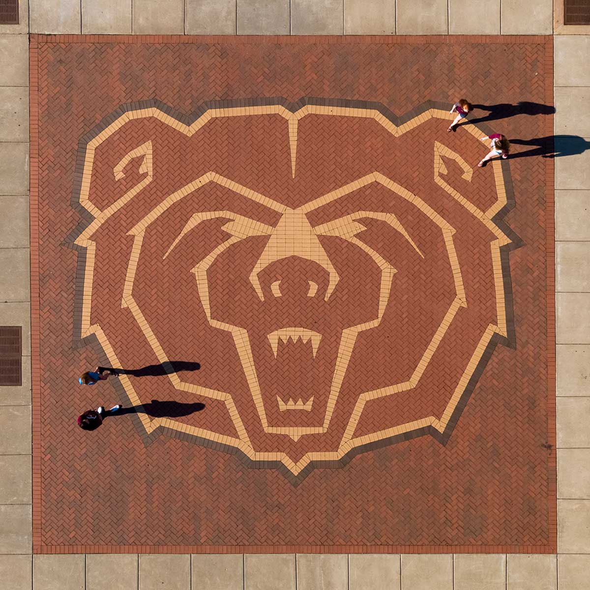 Brick mosaic of MSU Bear Head