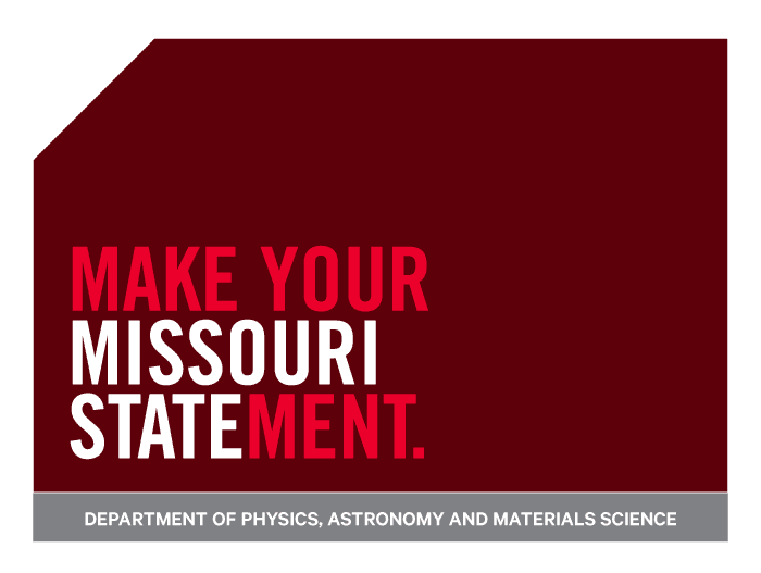 Sample of Personalized Make your Missouri Statement mark note card with maroon fill