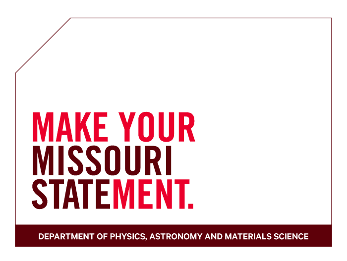 Sample of Personalized Make your Missouri Statement mark note card with maroon outline