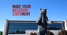 Make your Missouri Statement: Bear statue in front of Plaster Student Union