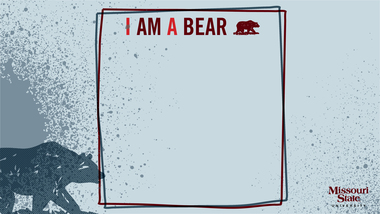 Zoom background: I am a Bear frame.