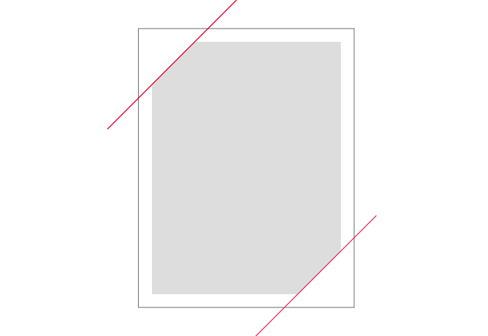 Sample of a deconstructed frame using diagonals